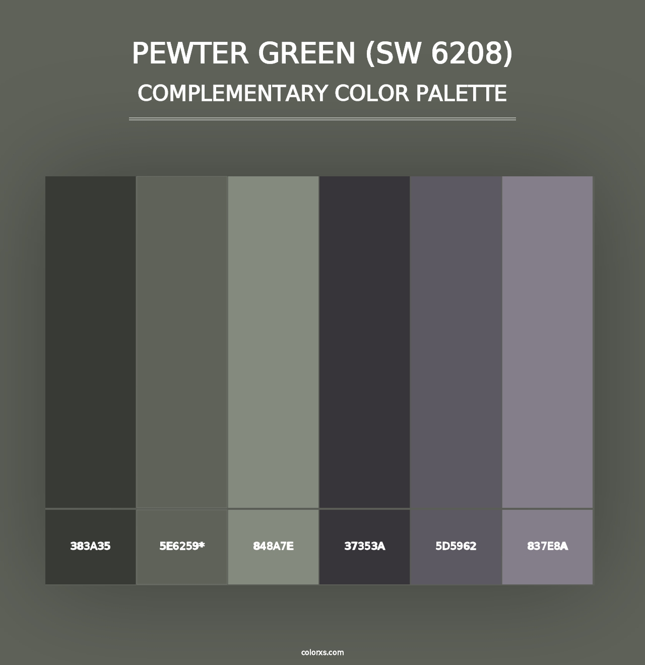 Pewter Green (SW 6208) - Complementary Color Palette