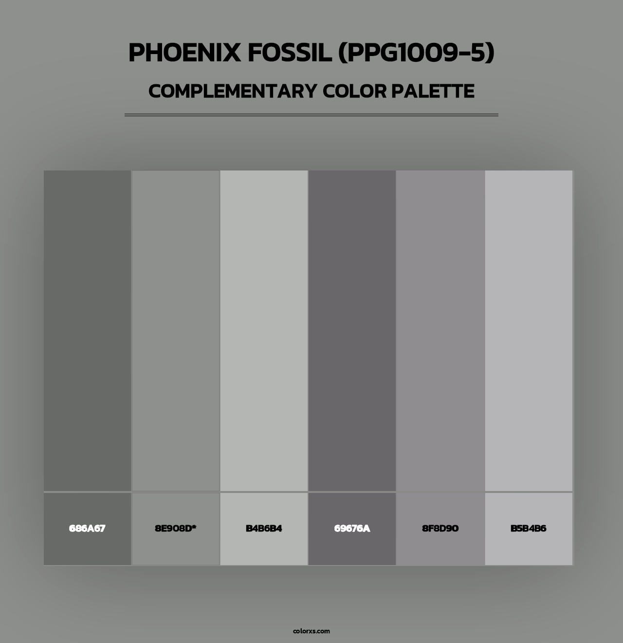 Phoenix Fossil (PPG1009-5) - Complementary Color Palette