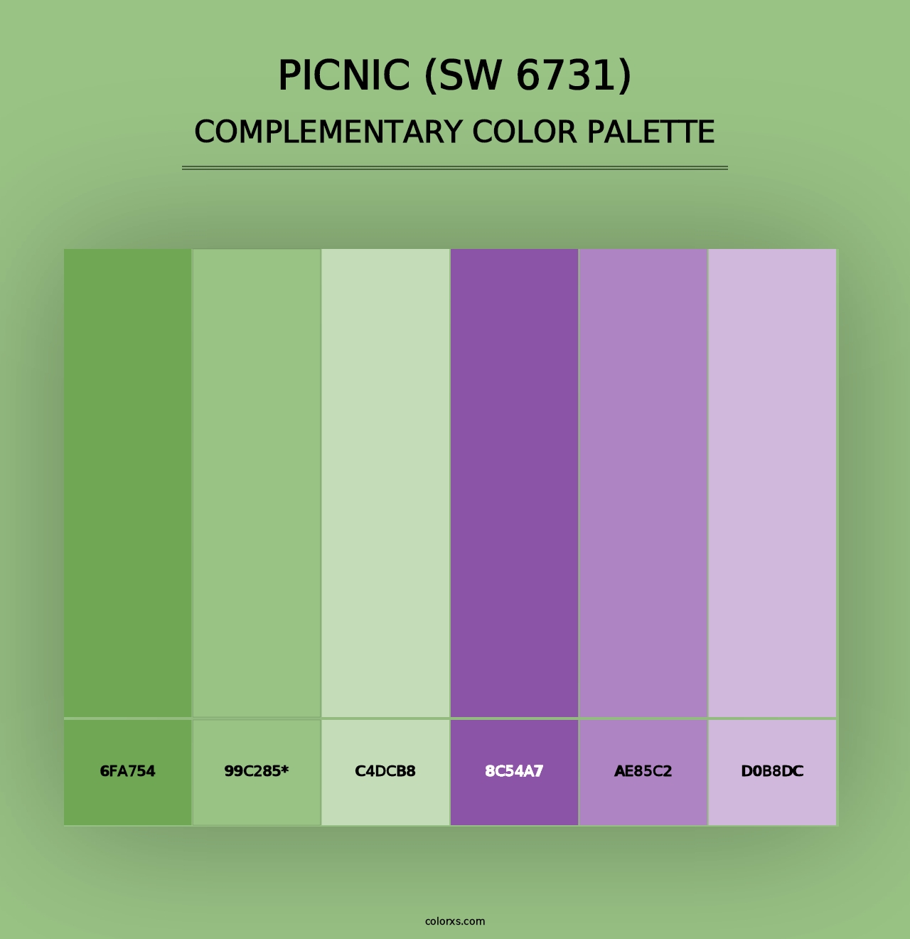 Picnic (SW 6731) - Complementary Color Palette