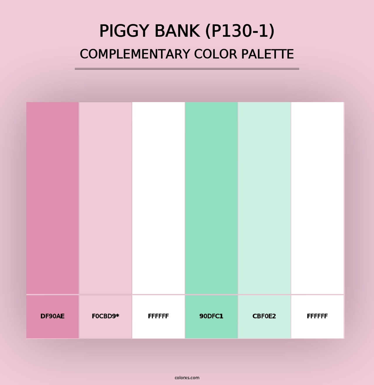 Piggy Bank (P130-1) - Complementary Color Palette