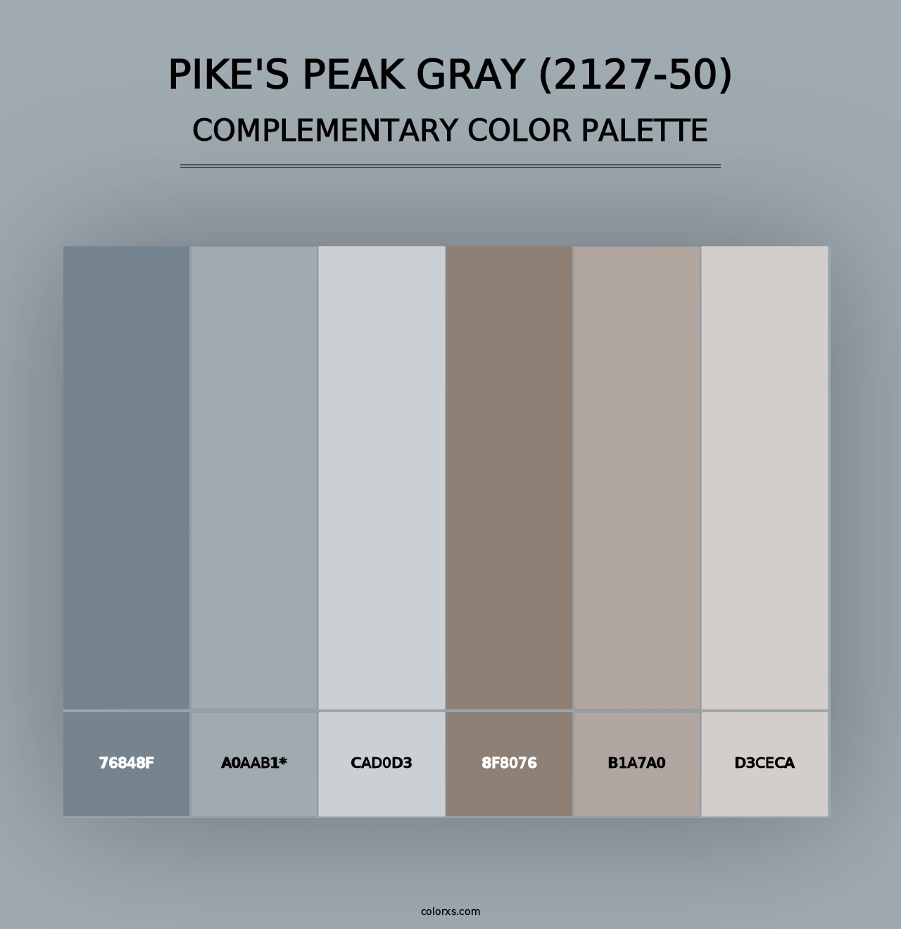 Pike's Peak Gray (2127-50) - Complementary Color Palette