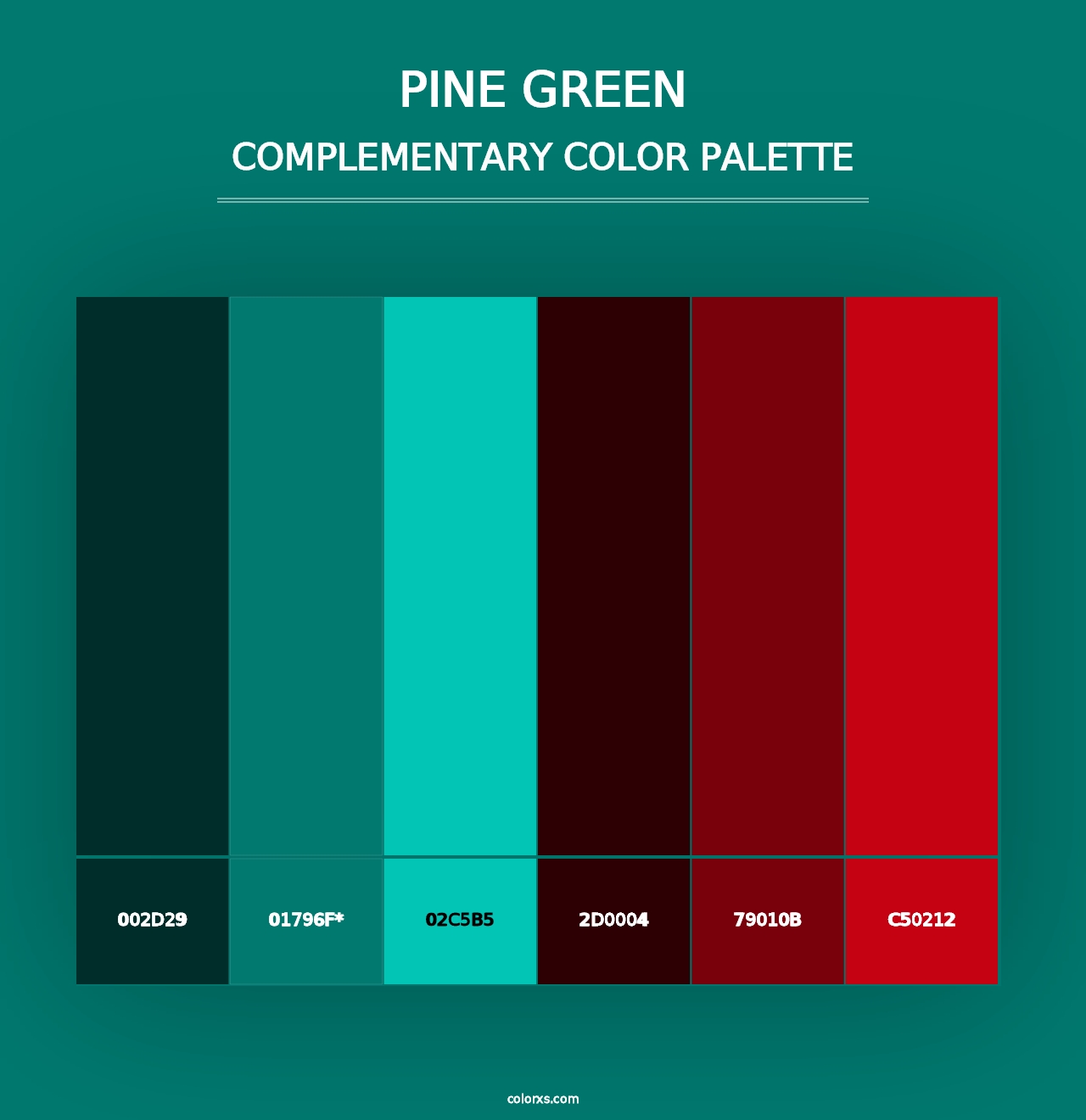 Pine Green - Complementary Color Palette