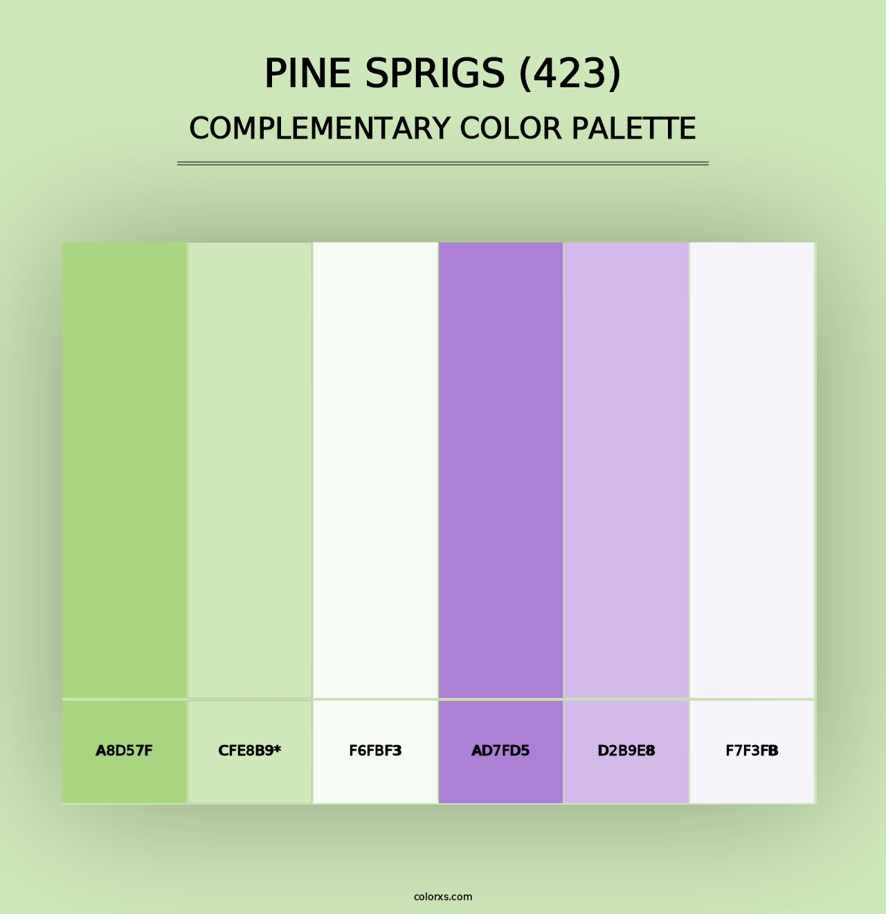 Pine Sprigs (423) - Complementary Color Palette