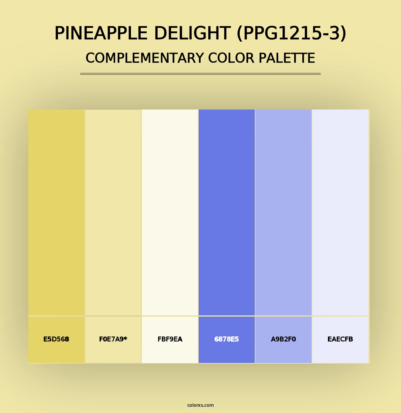 Pineapple Delight (PPG1215-3) - Complementary Color Palette