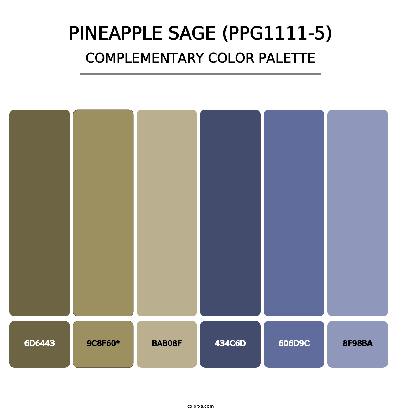 Pineapple Sage (PPG1111-5) - Complementary Color Palette