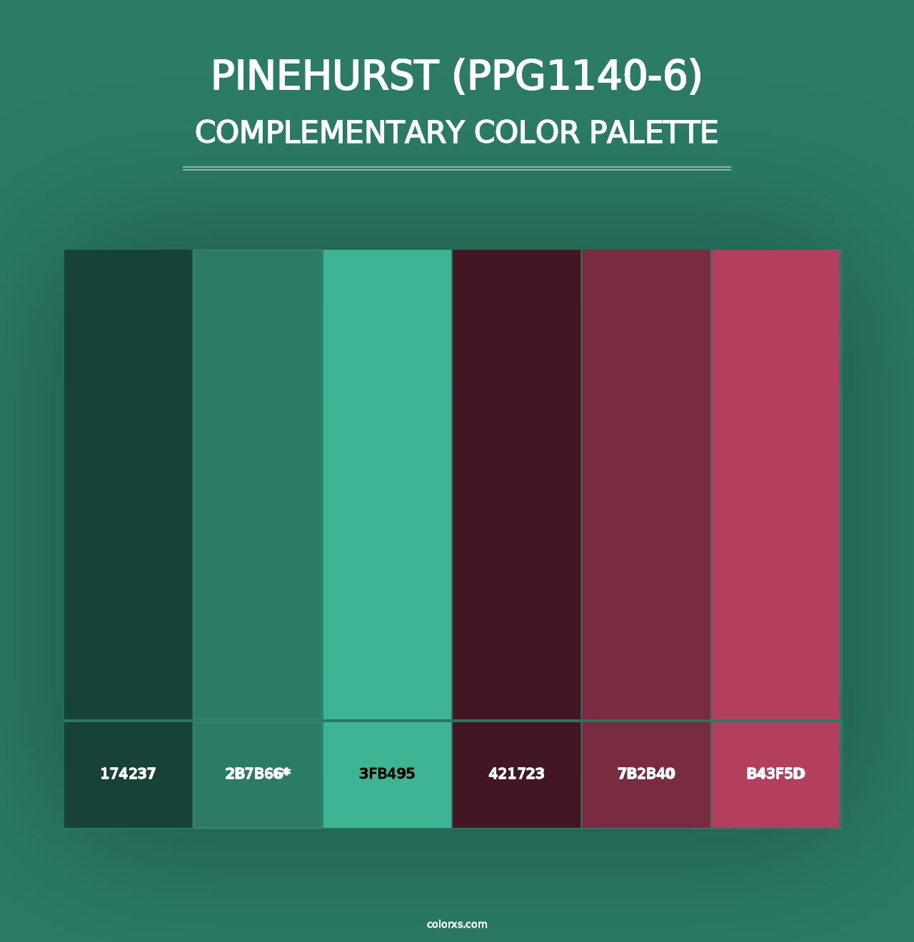 Pinehurst (PPG1140-6) - Complementary Color Palette