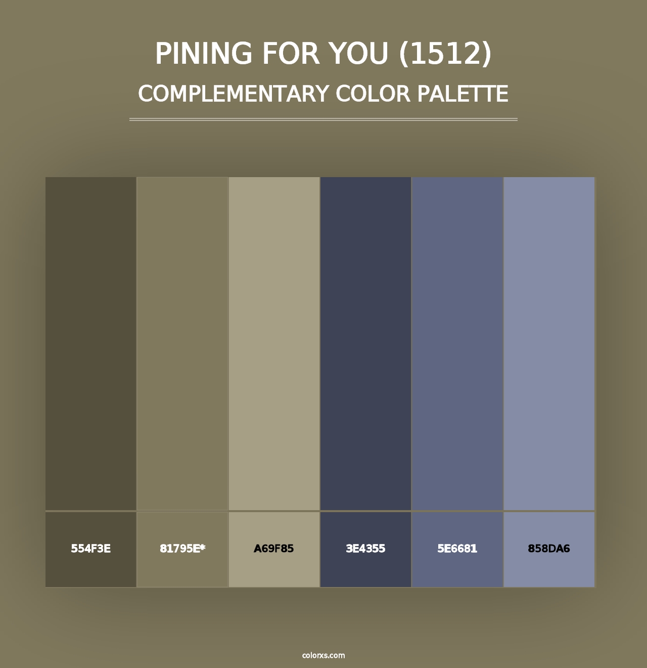 Pining for You (1512) - Complementary Color Palette