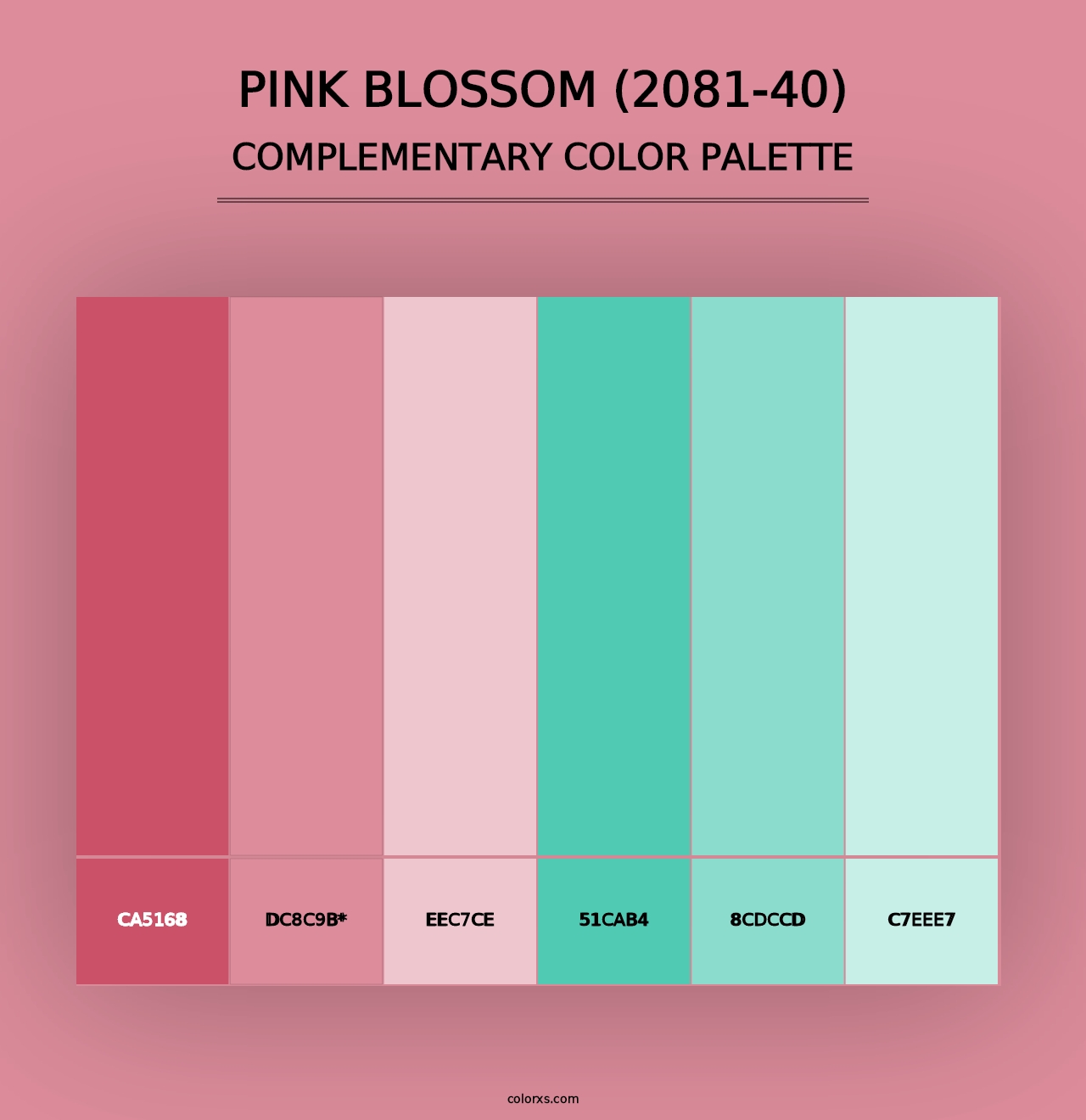 Pink Blossom (2081-40) - Complementary Color Palette