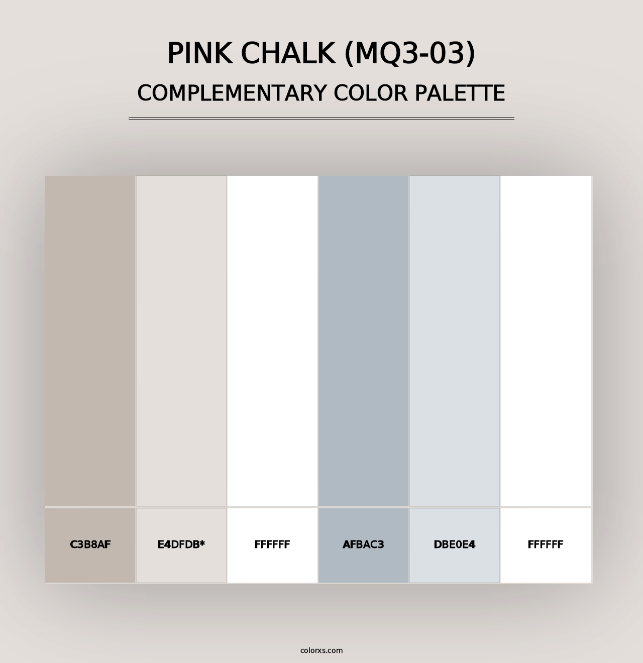 Pink Chalk (MQ3-03) - Complementary Color Palette