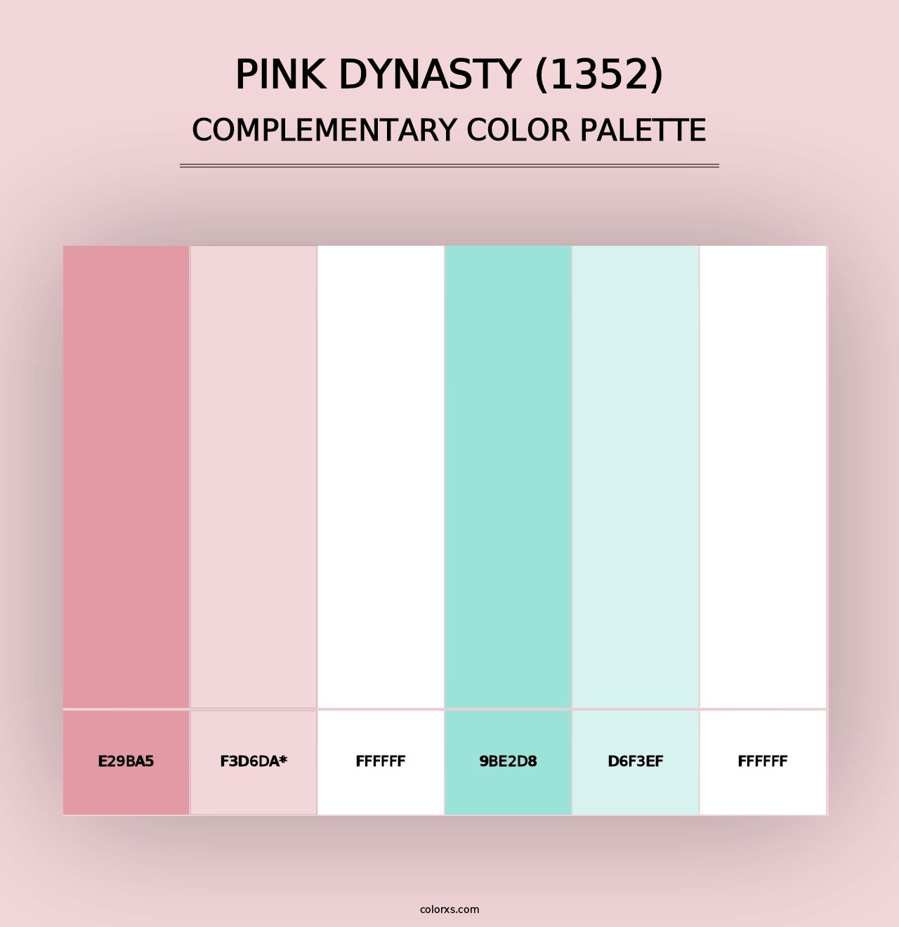 Pink Dynasty (1352) - Complementary Color Palette