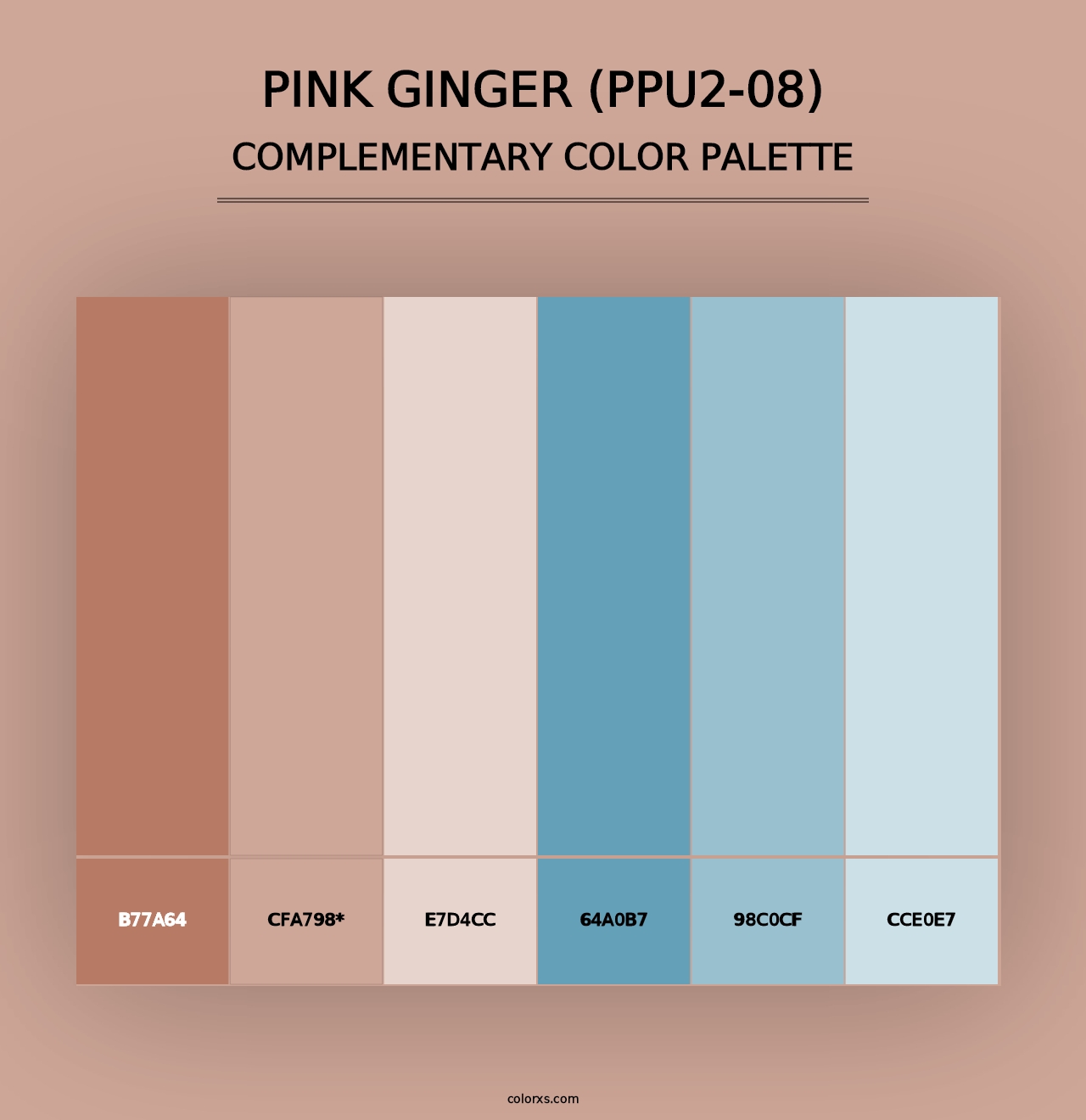 Pink Ginger (PPU2-08) - Complementary Color Palette