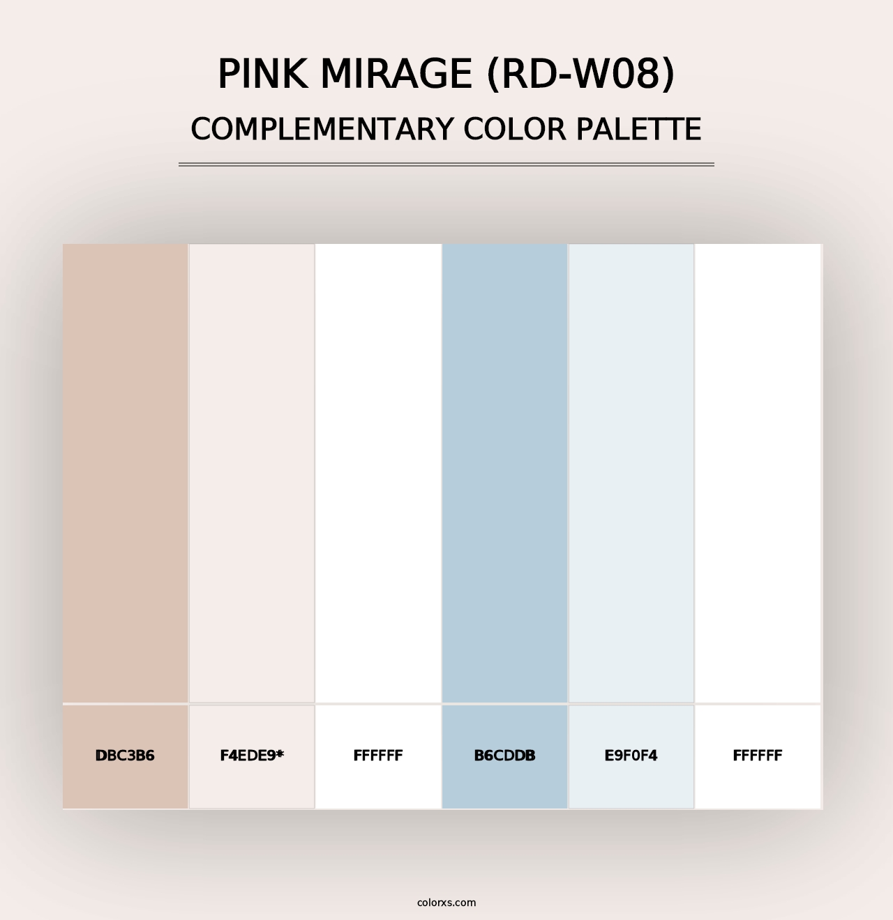 Pink Mirage (RD-W08) - Complementary Color Palette