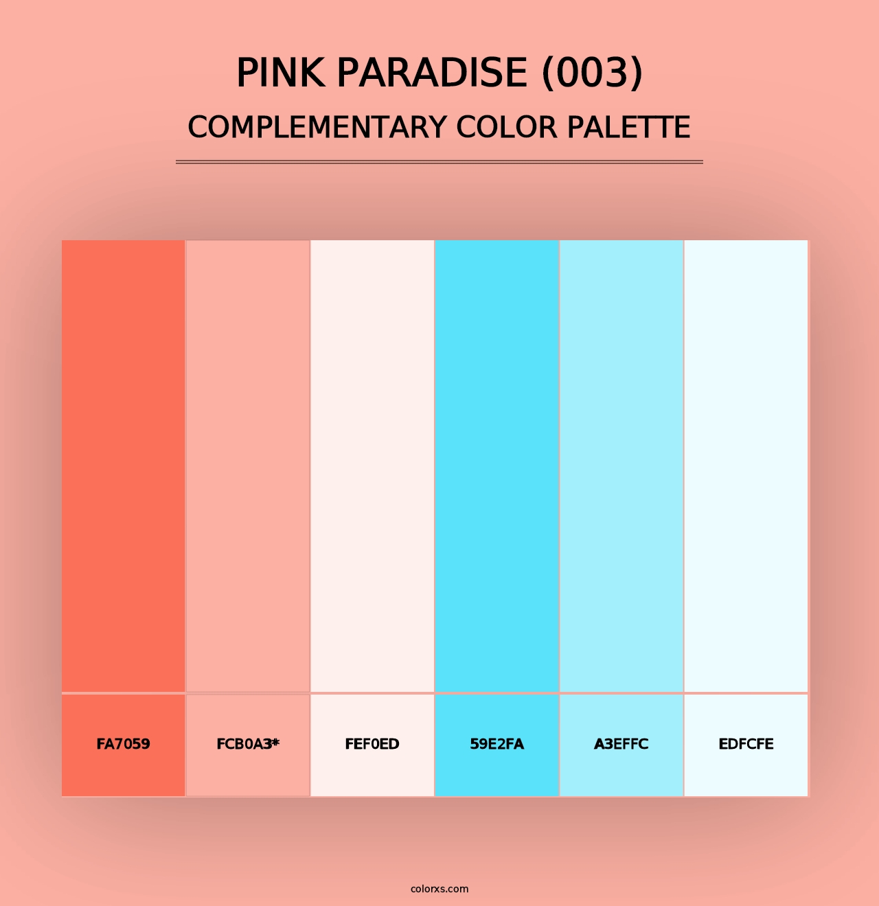 Pink Paradise (003) - Complementary Color Palette