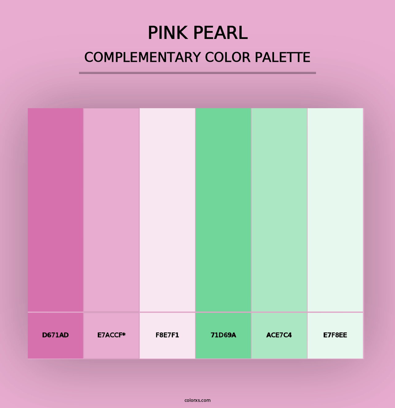 Pink Pearl - Complementary Color Palette