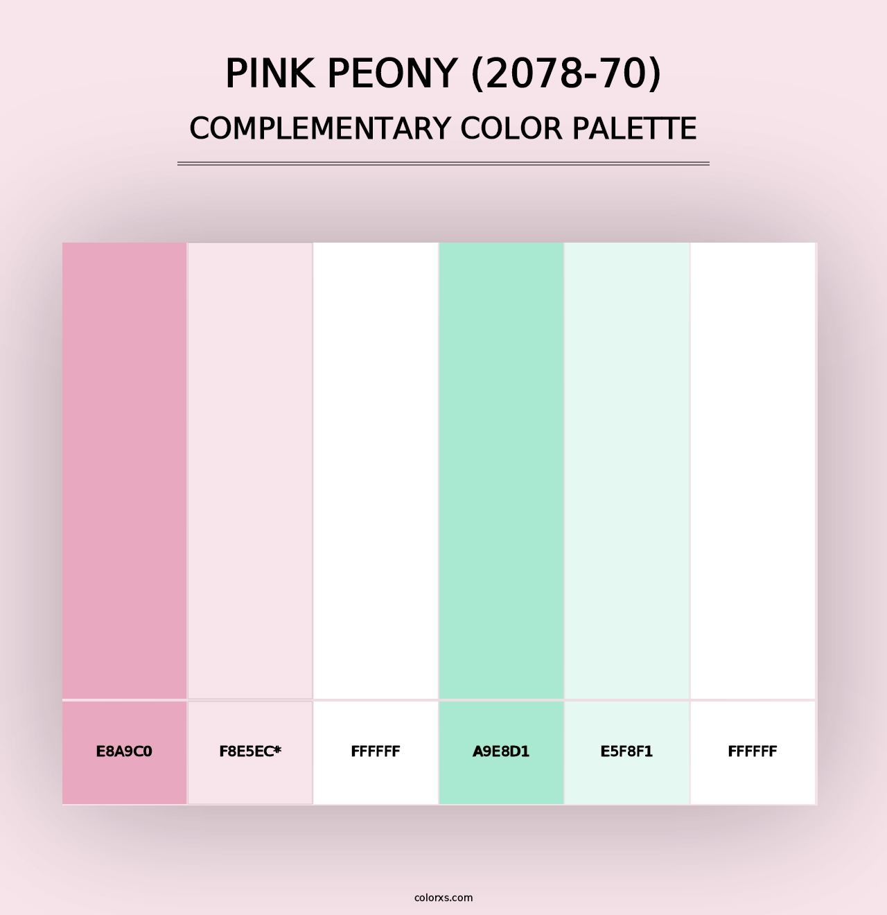 Pink Peony (2078-70) - Complementary Color Palette