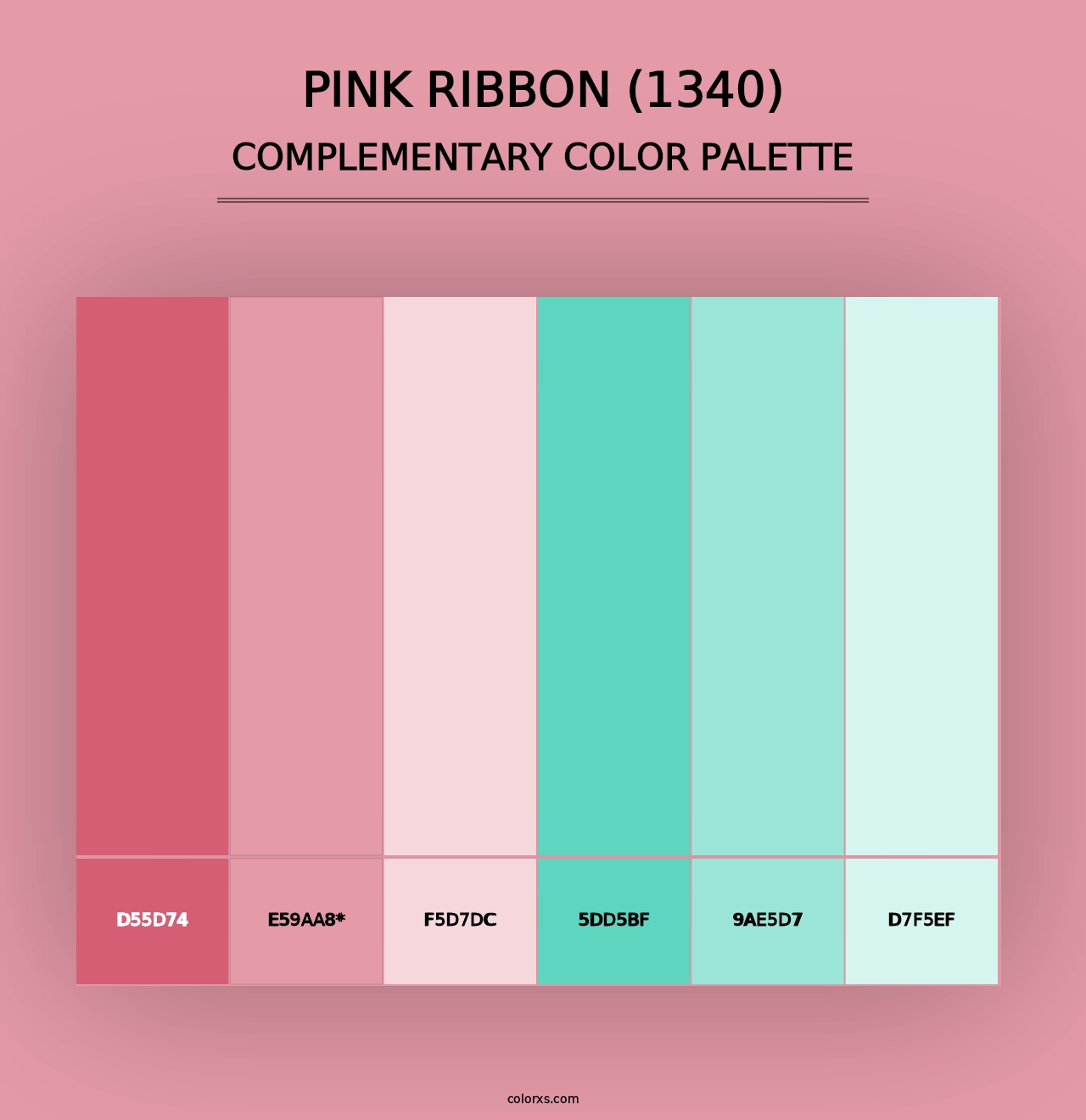 Pink Ribbon (1340) - Complementary Color Palette