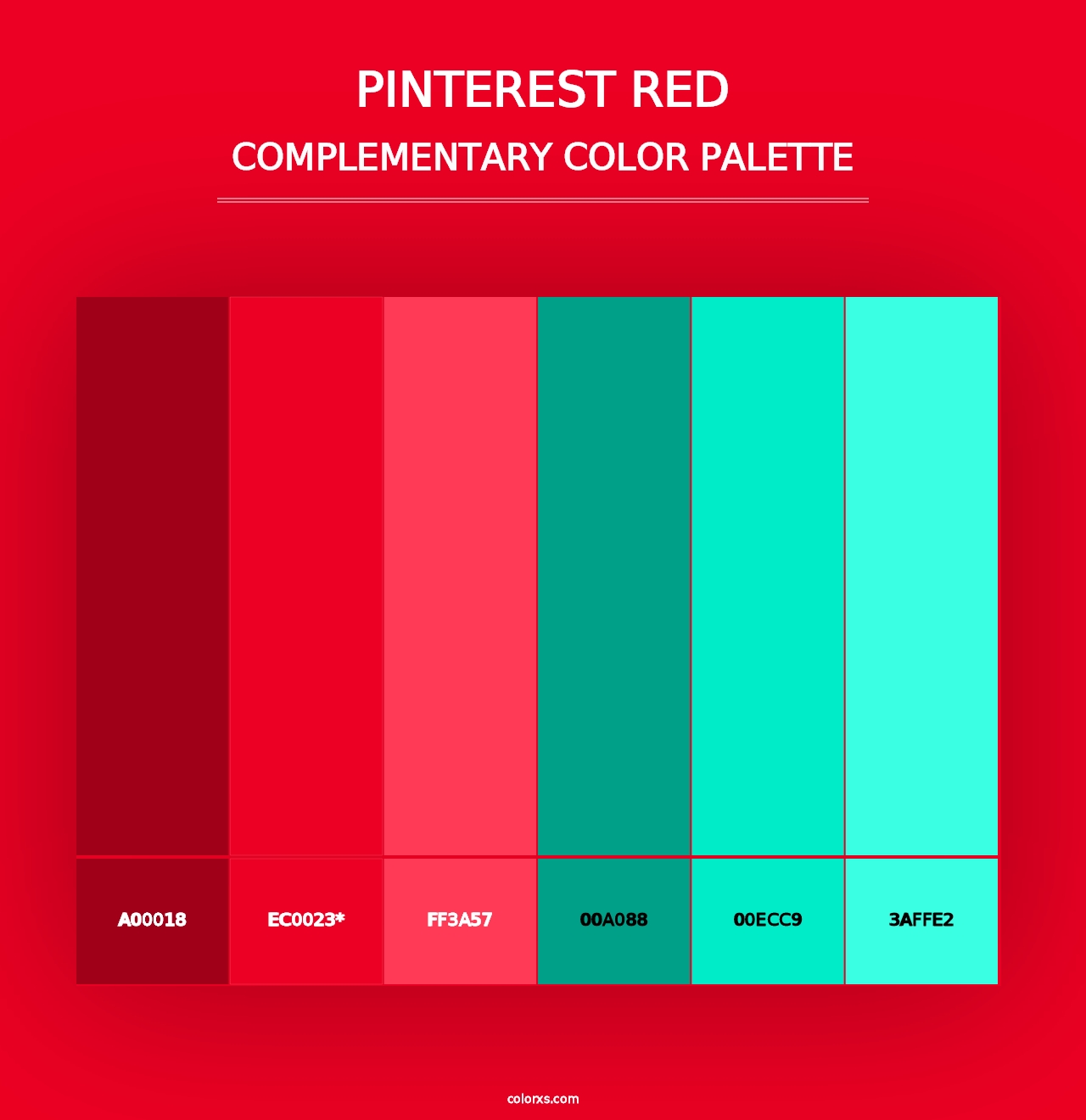 Pinterest Red - Complementary Color Palette