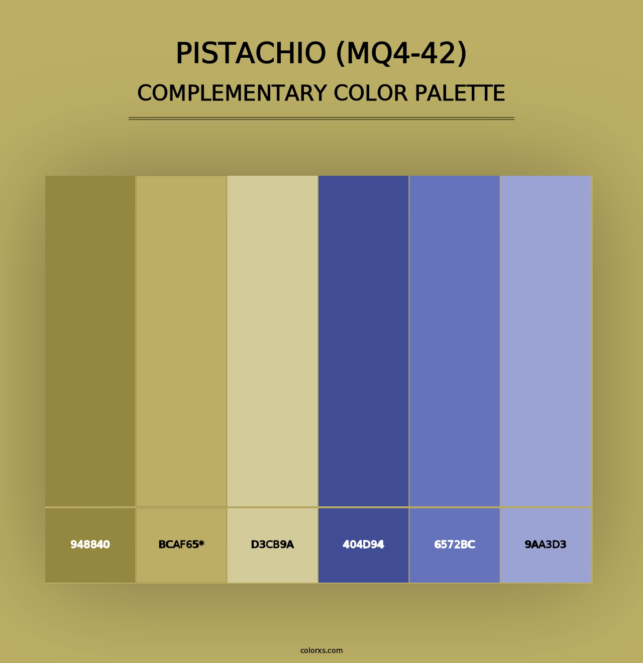 Pistachio (MQ4-42) - Complementary Color Palette