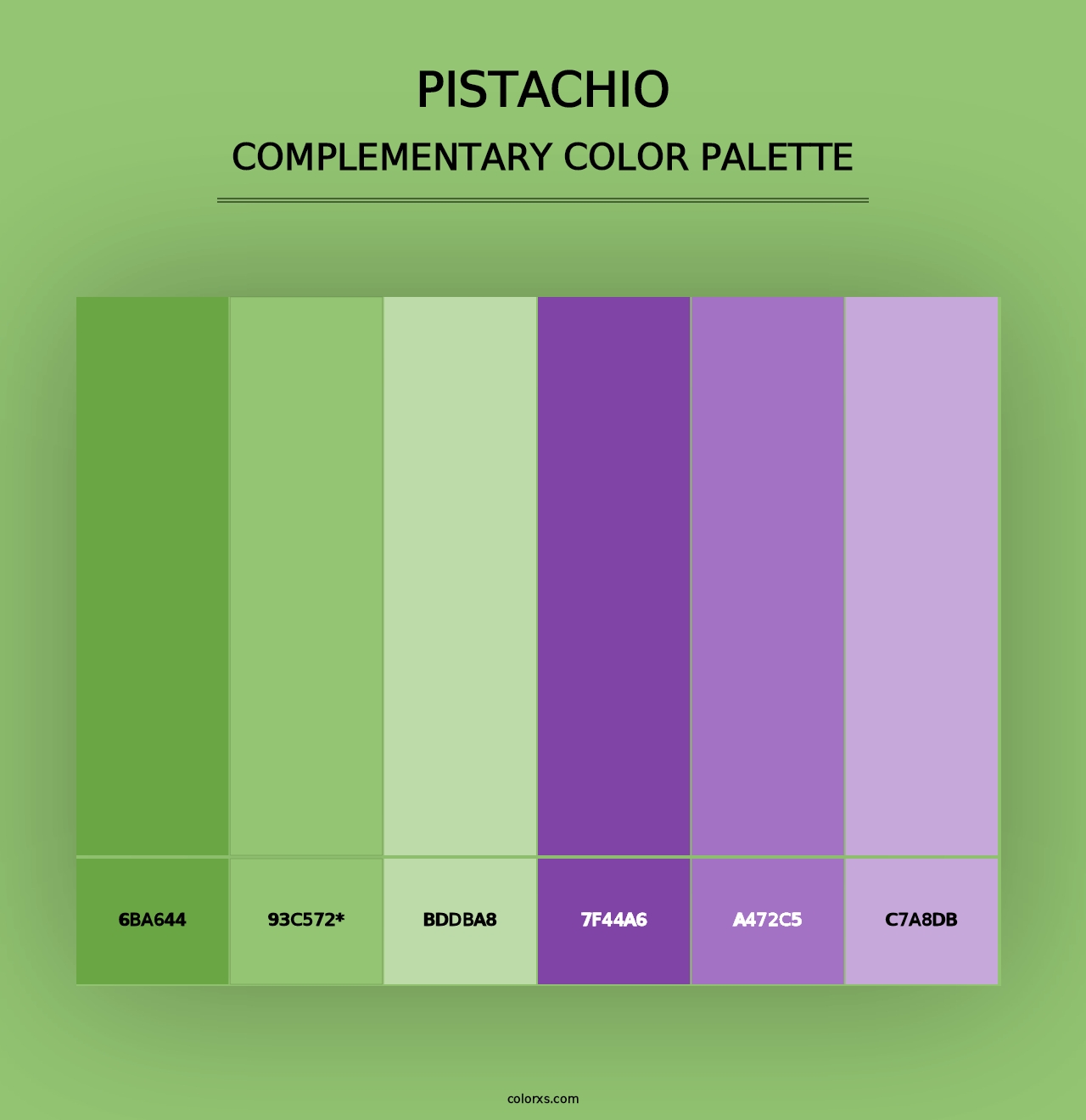 Pistachio - Complementary Color Palette