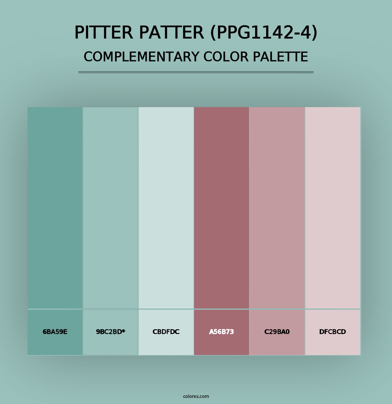 Pitter Patter (PPG1142-4) - Complementary Color Palette