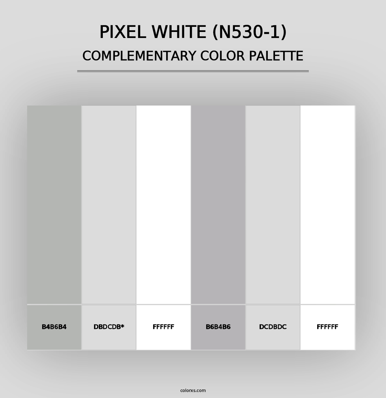 Pixel White (N530-1) - Complementary Color Palette