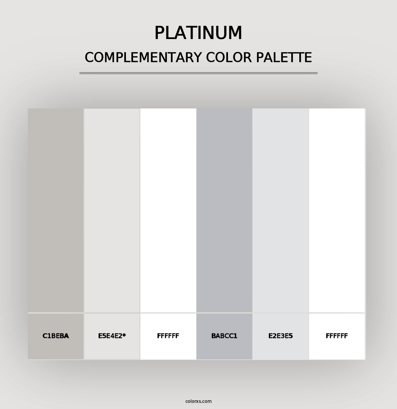 Platinum - Complementary Color Palette