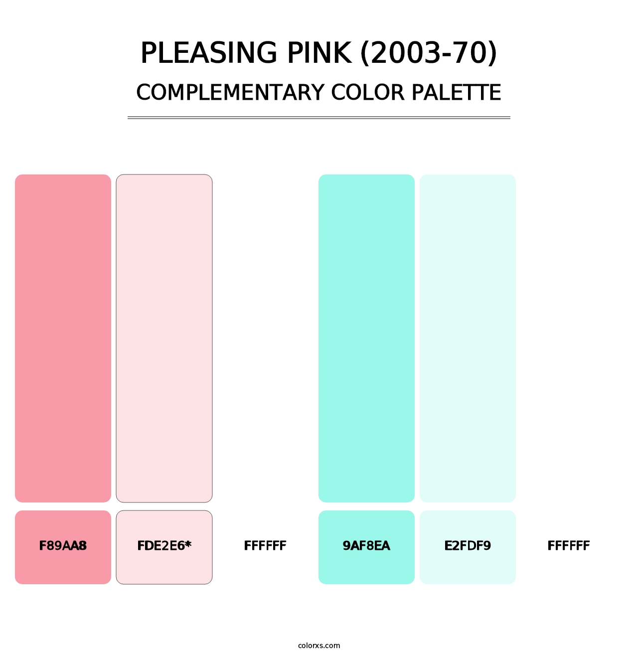 Pleasing Pink (2003-70) - Complementary Color Palette