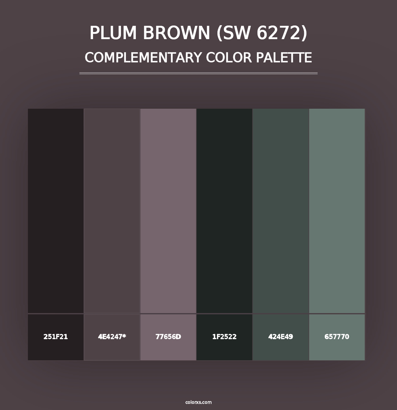 Plum Brown (SW 6272) - Complementary Color Palette