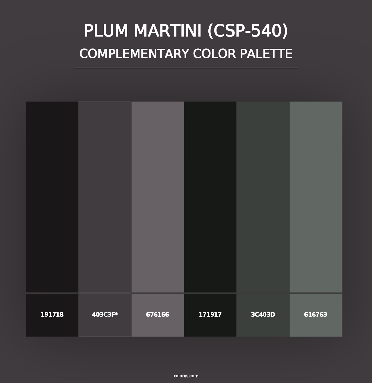 Plum Martini (CSP-540) - Complementary Color Palette