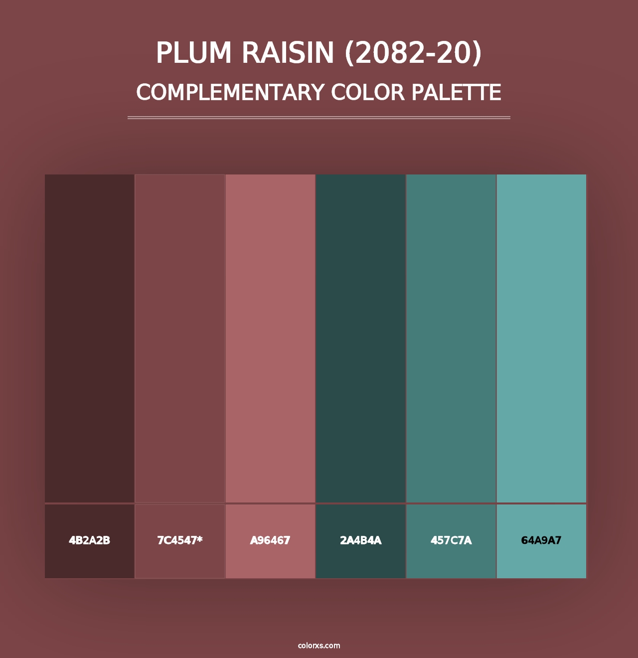 Plum Raisin (2082-20) - Complementary Color Palette