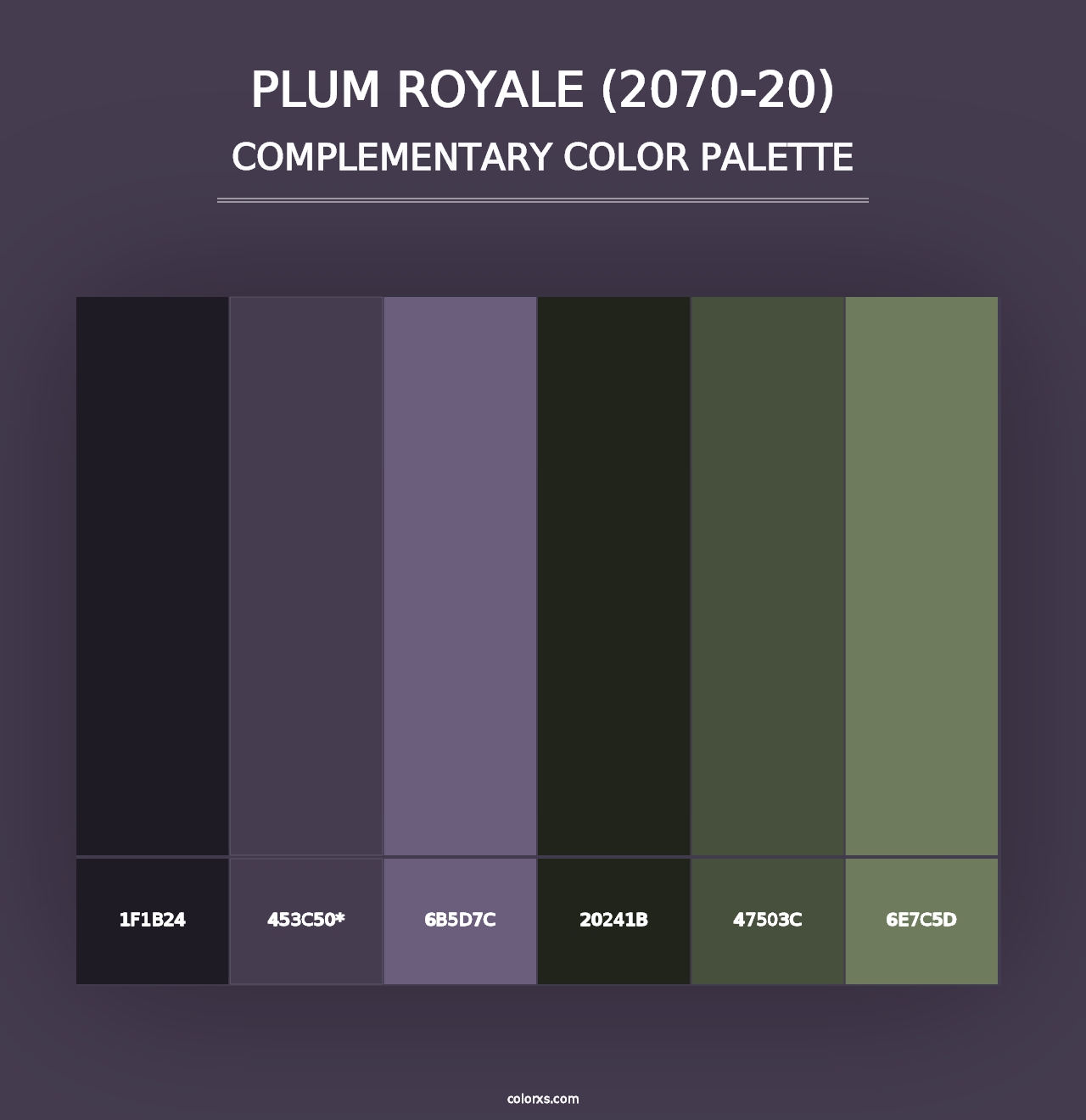 Plum Royale (2070-20) - Complementary Color Palette