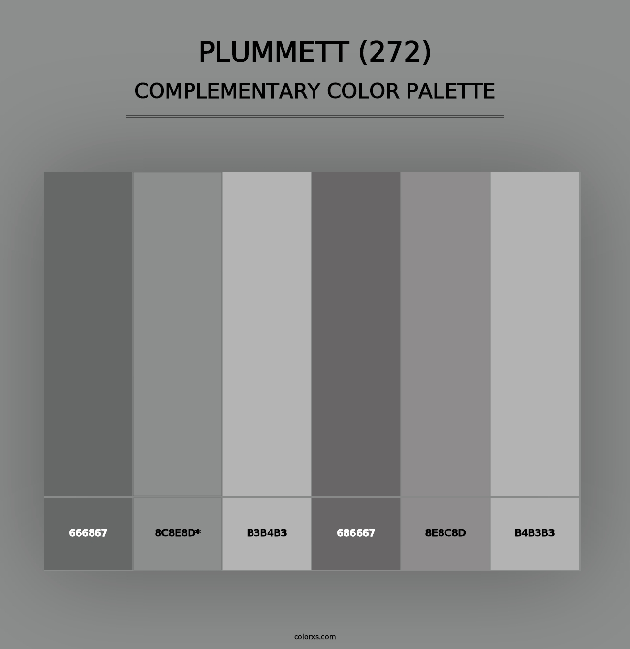 Plummett (272) - Complementary Color Palette