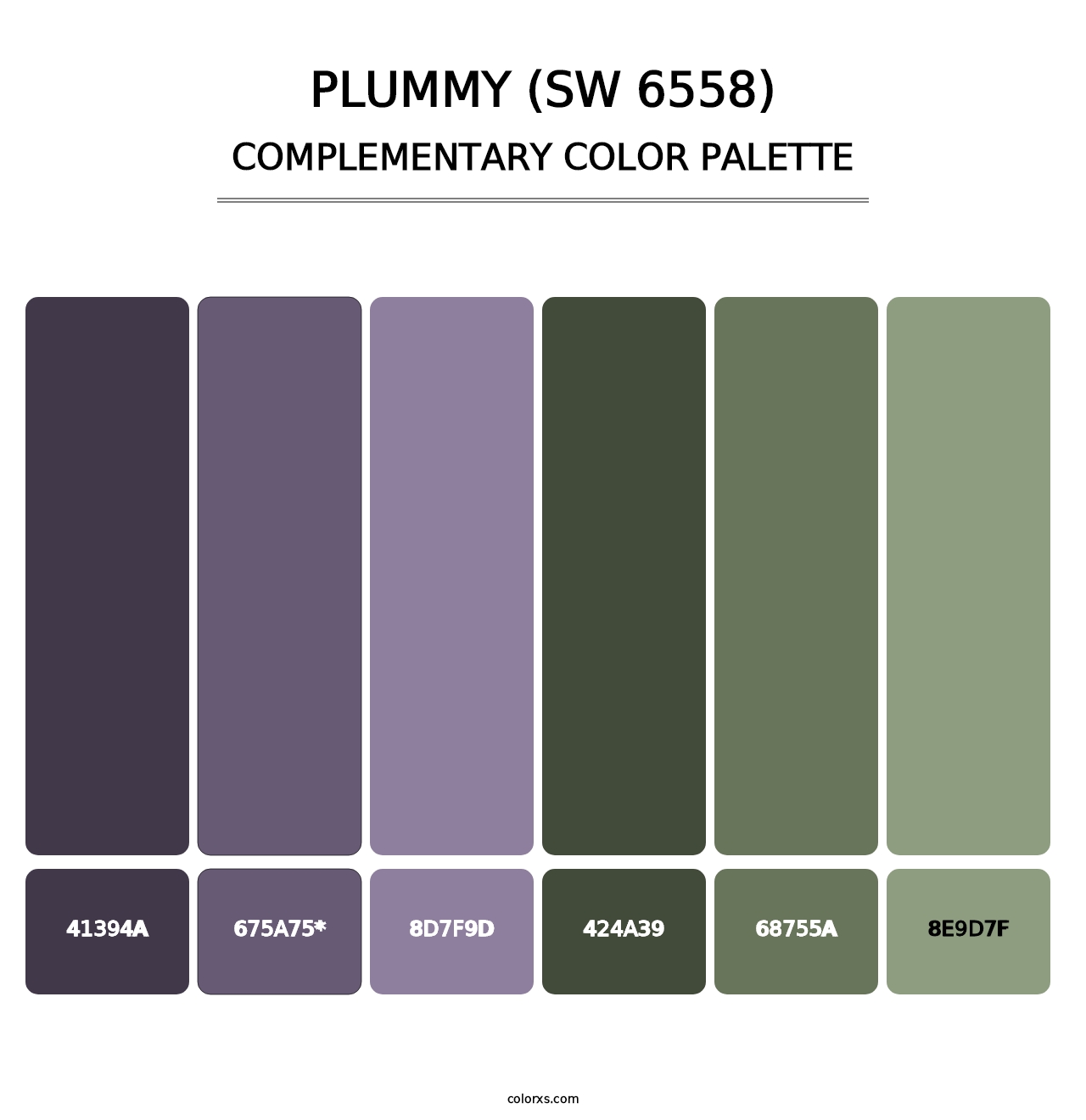 Plummy (SW 6558) - Complementary Color Palette