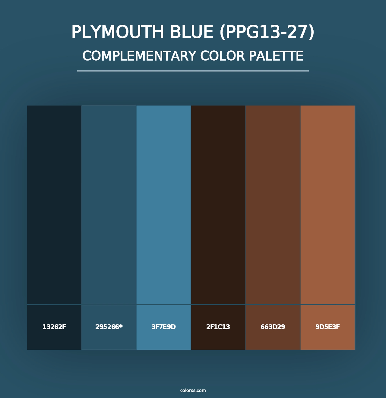 Plymouth Blue (PPG13-27) - Complementary Color Palette