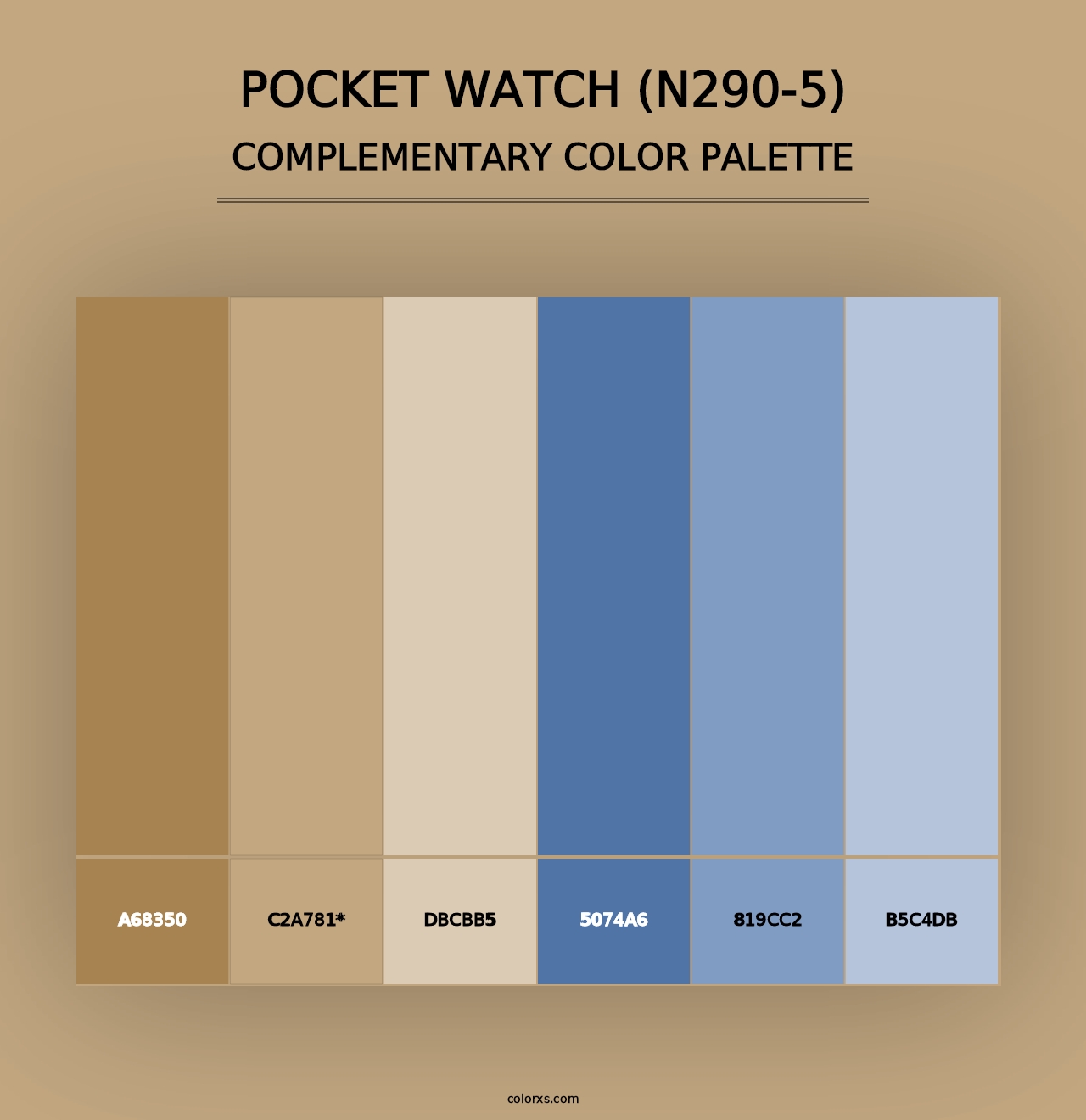 Pocket Watch (N290-5) - Complementary Color Palette