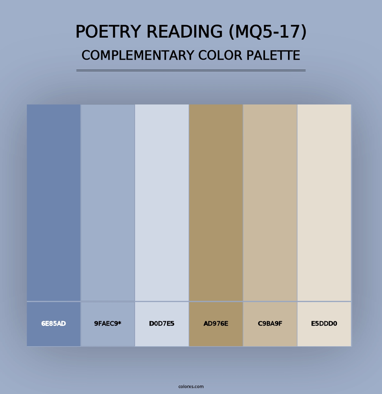 Poetry Reading (MQ5-17) - Complementary Color Palette