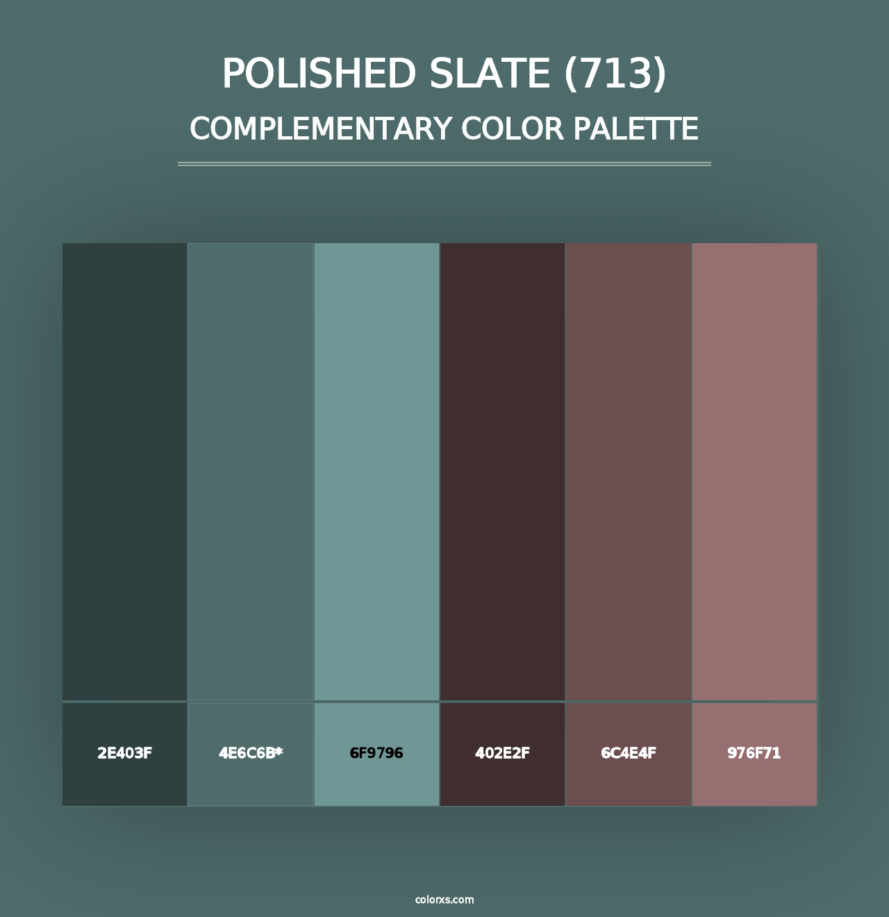 Polished Slate (713) - Complementary Color Palette