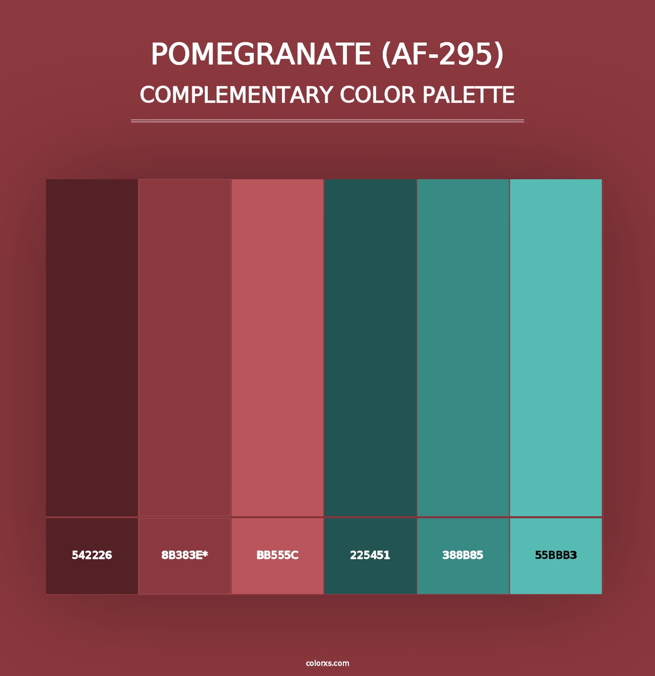 Pomegranate (AF-295) - Complementary Color Palette