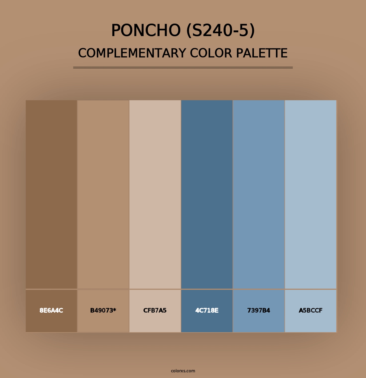 Poncho (S240-5) - Complementary Color Palette