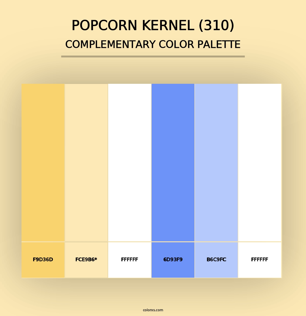 Popcorn Kernel (310) - Complementary Color Palette