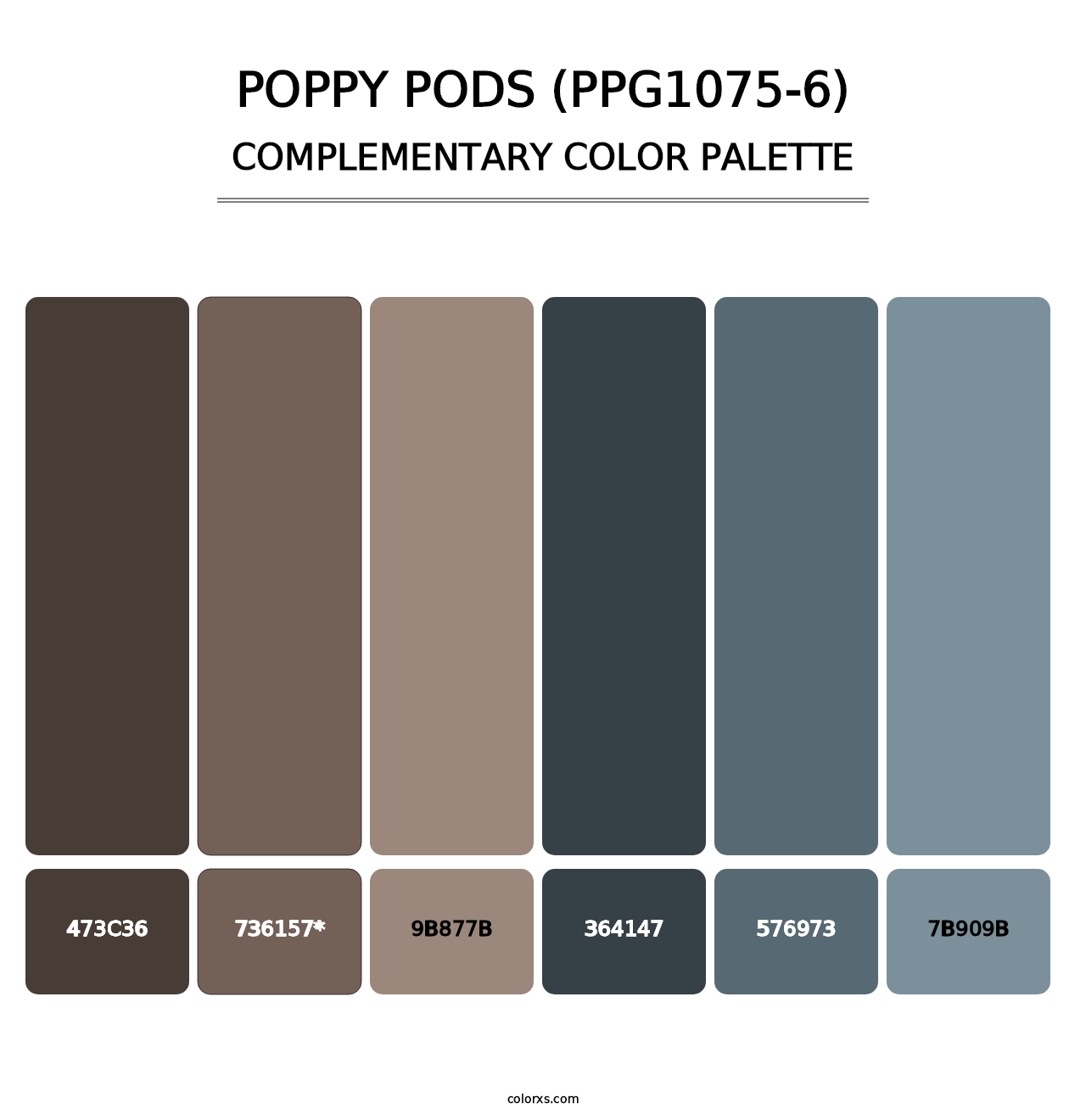 Poppy Pods (PPG1075-6) - Complementary Color Palette