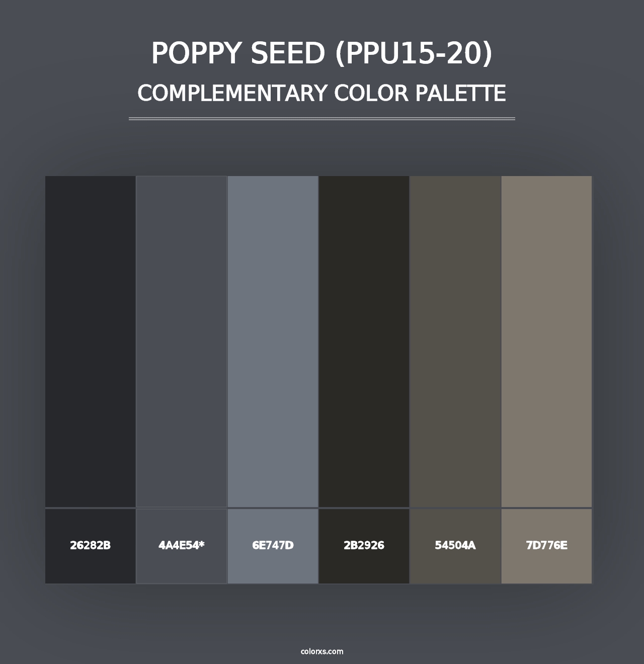 Poppy Seed (PPU15-20) - Complementary Color Palette