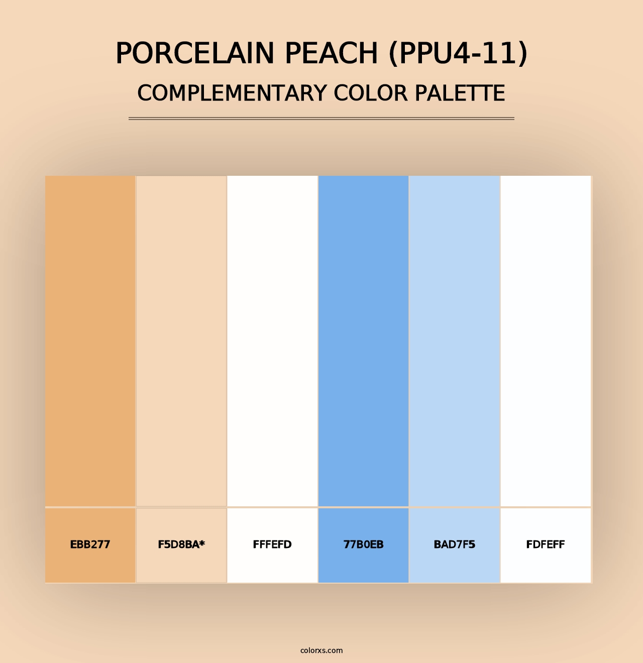 Porcelain Peach (PPU4-11) - Complementary Color Palette