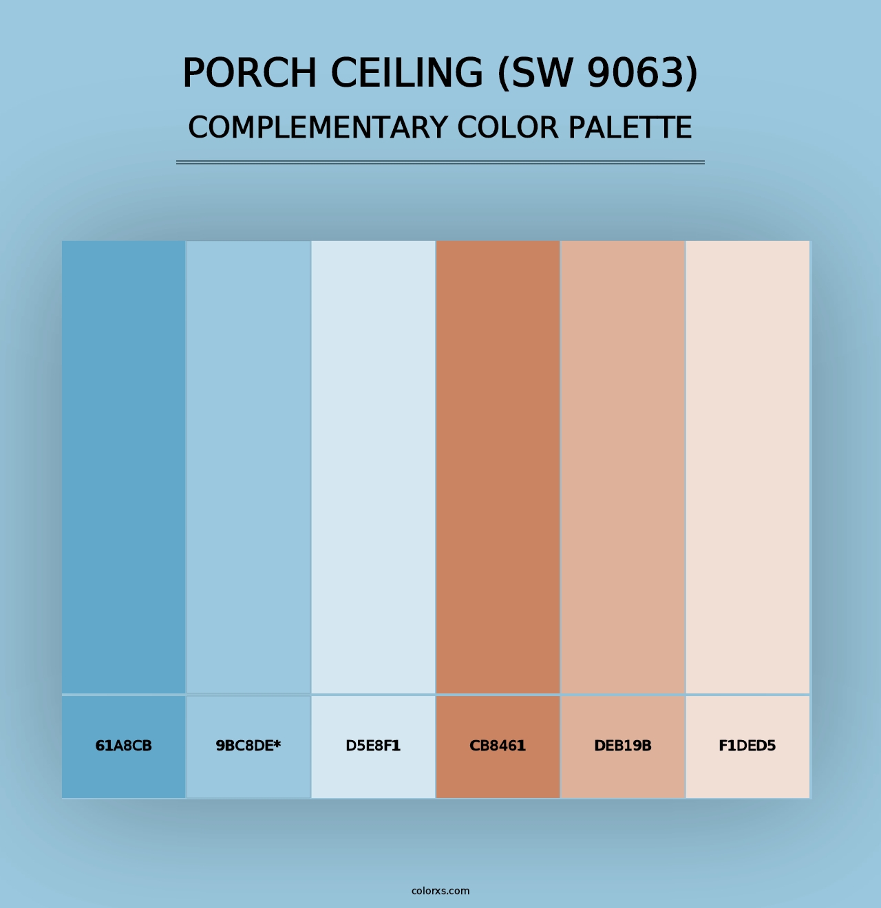 Porch Ceiling (SW 9063) - Complementary Color Palette