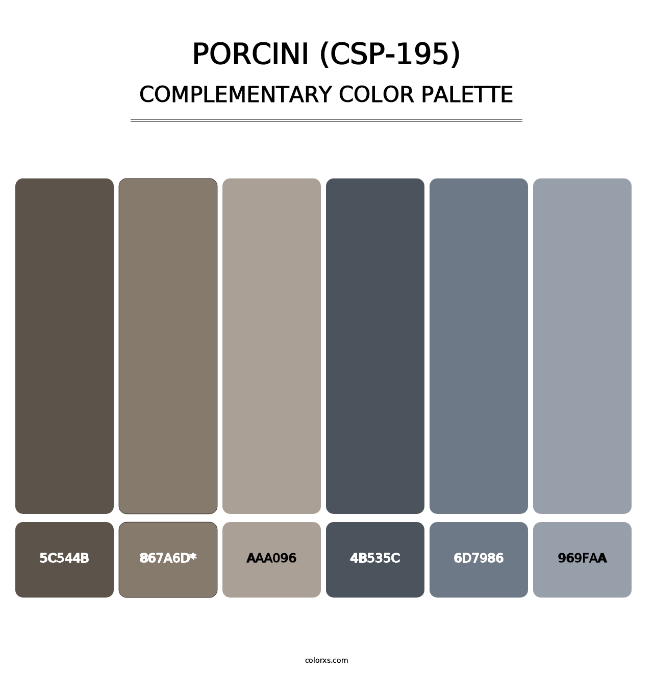 Porcini (CSP-195) - Complementary Color Palette