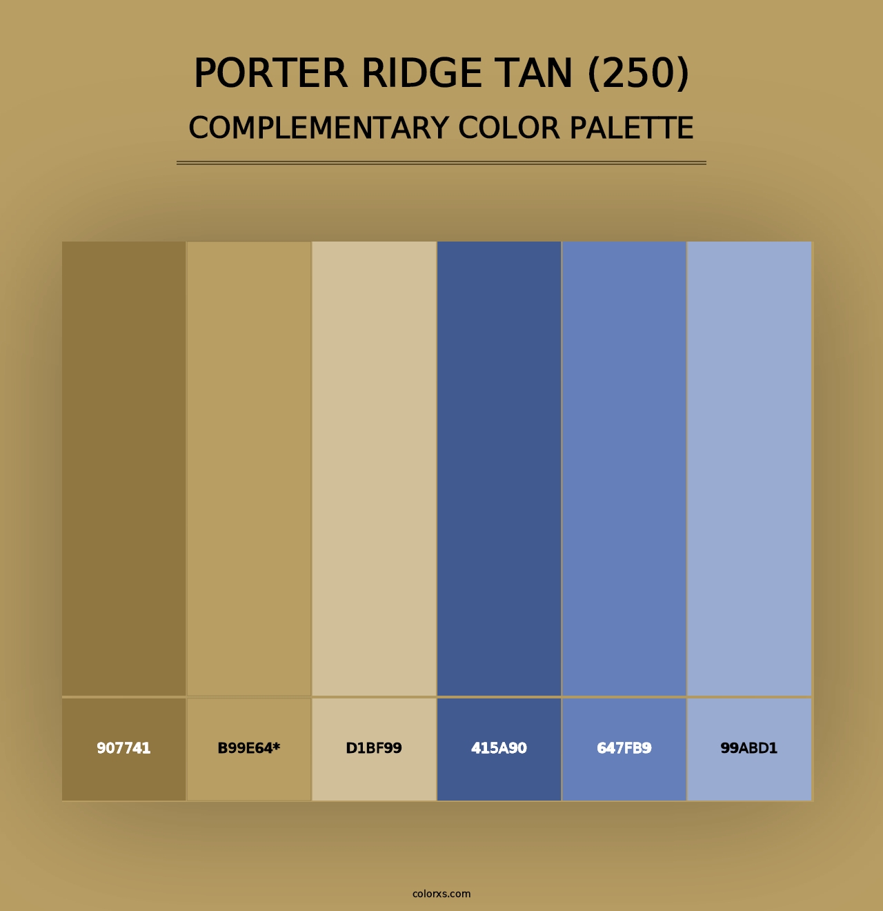 Porter Ridge Tan (250) - Complementary Color Palette