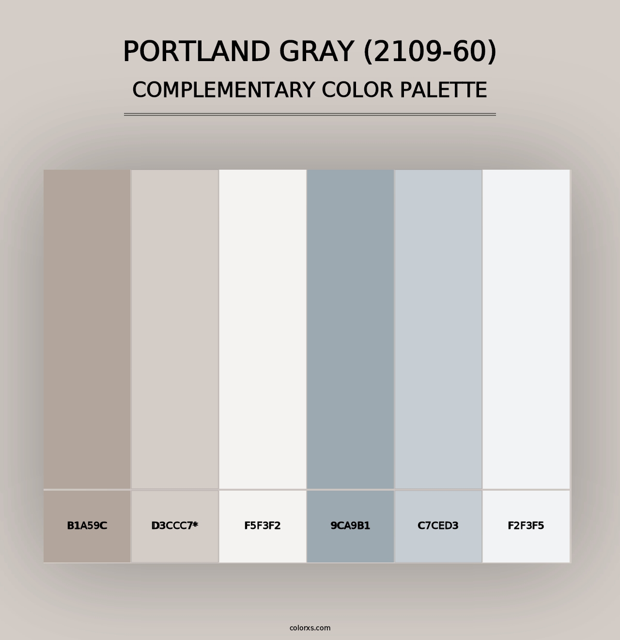 Portland Gray (2109-60) - Complementary Color Palette