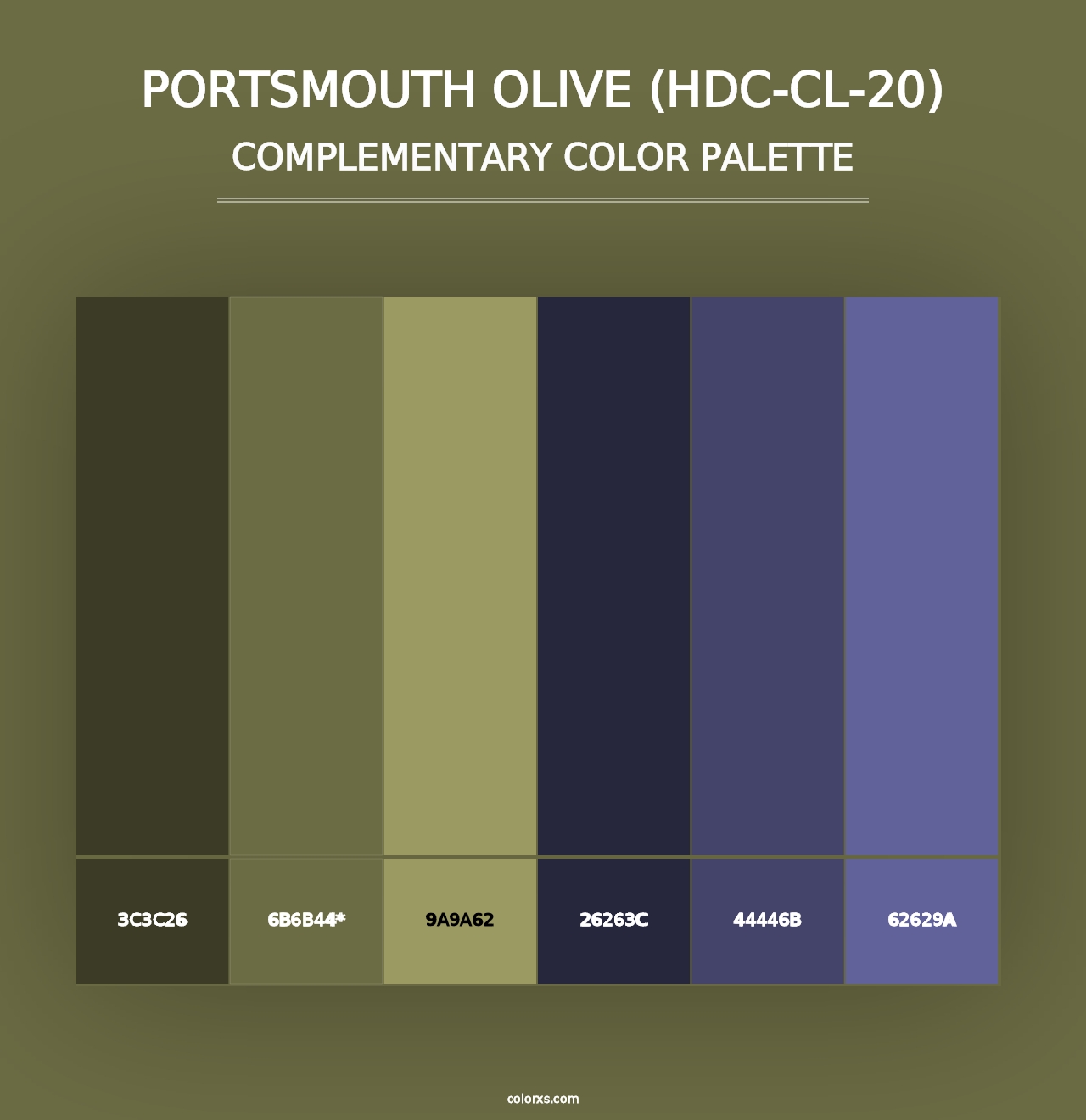 Portsmouth Olive (HDC-CL-20) - Complementary Color Palette