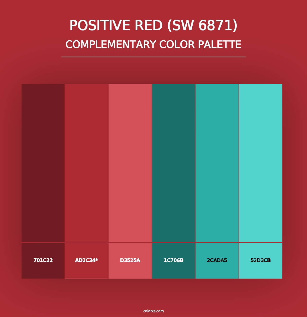 Positive Red (SW 6871) - Complementary Color Palette