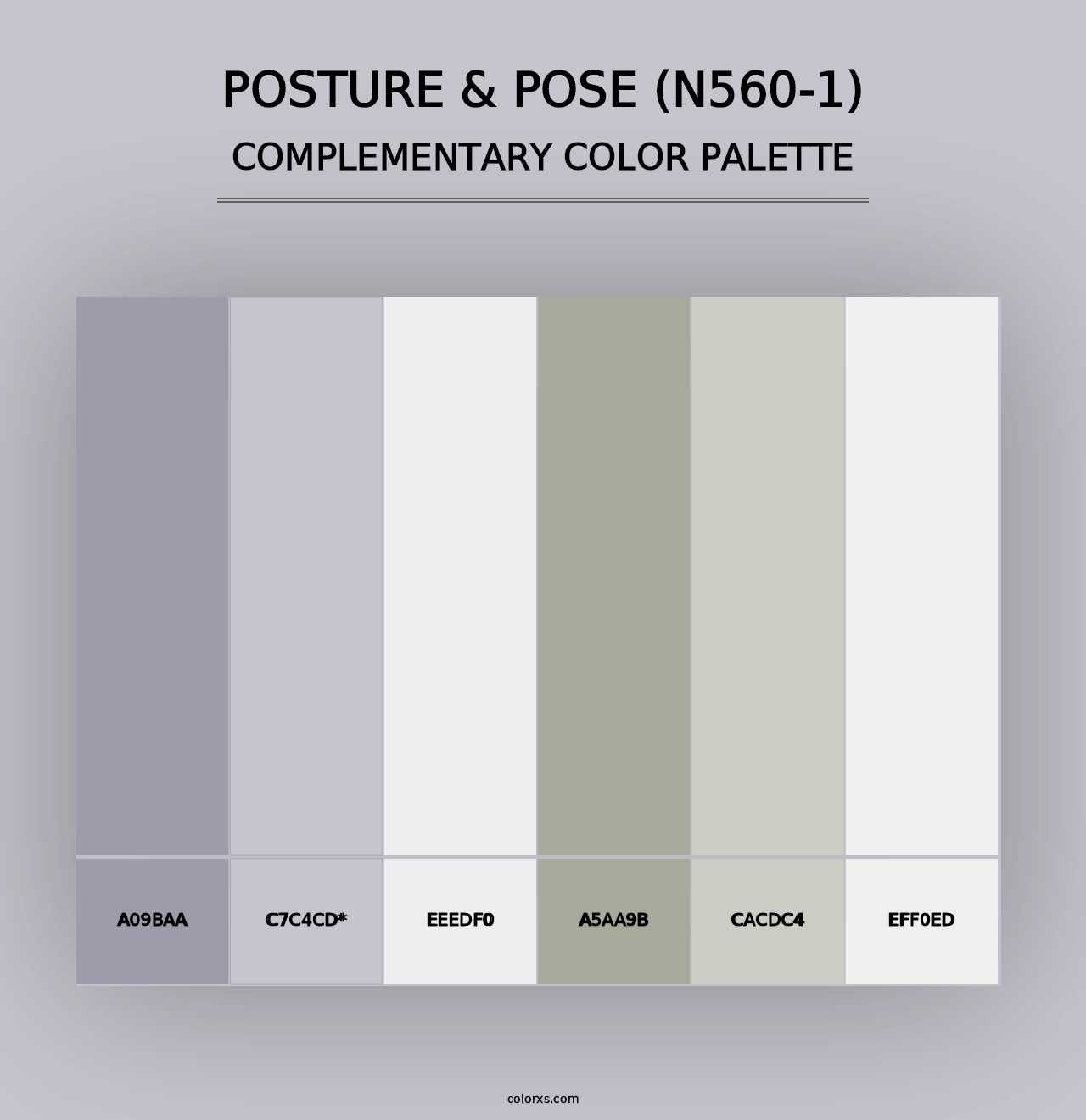 Posture & Pose (N560-1) - Complementary Color Palette